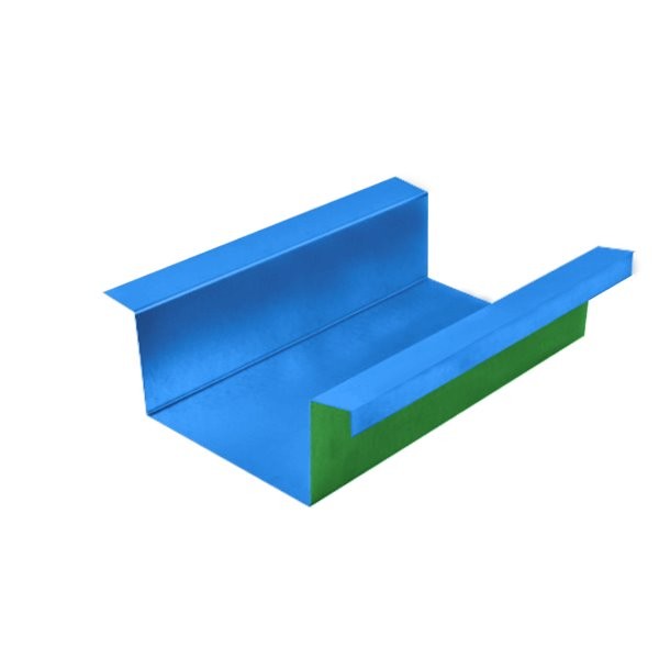 Cheneau laque Ep. 0,50 Bleu ciel RAL 5015/ Vert jaune RAL 6001 AZ 2M00