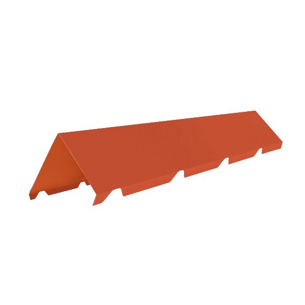 Faitiere crantee laquee Ep. 0,60 Rouge tuile 8004