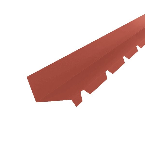 Solin  cranté laqué DF Ep. 0,6_Rouge tuile RAL 8004