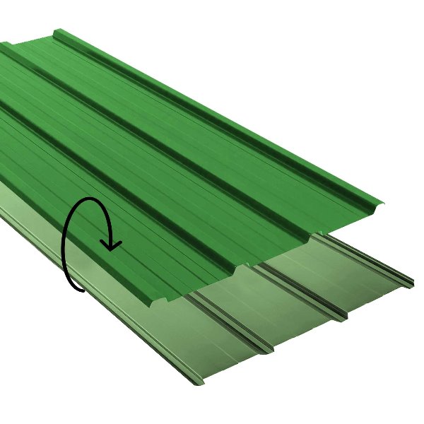 Nervuree laquee Ep. 0,60 Vert bornéo /Vert jaune