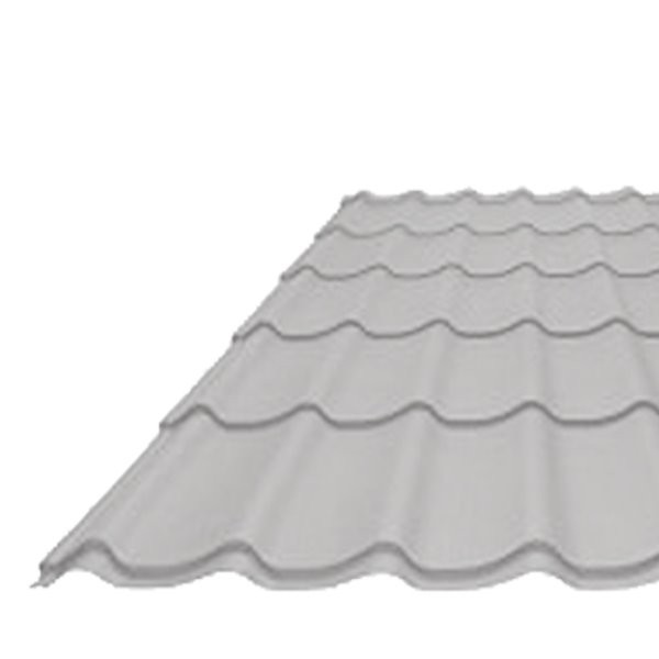 Tuile laquee Ep. 0,60 Blanc / Rouge brun