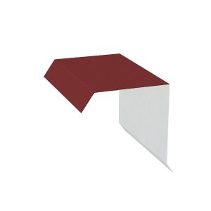 Bande de rive laque Ep. 0,60  Rouge brun RAL 3011/ Blanc RAL 9010AZ 2 M00