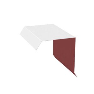 Bande de rive laque Ep. 0,60 Blanc RAL 9010 / Rouge brun RAL 3011 AZ 2 M00