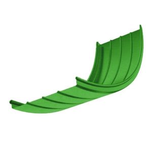 Nervuré cintré laqué 0,50 Vert jaune  / Vert bornéo