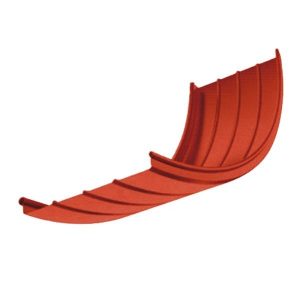 Nervuré cintré laqué 0,50 Rouge brun/ Blanc