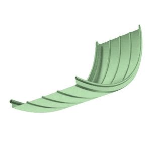 Nervure cintre laquee Ep. 0,50 Vert borneo