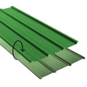 Nervuree laquee Ep. 0,50  Vert bornéo / Vert jaune