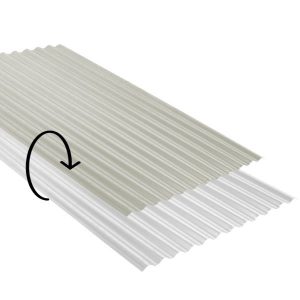 Ondule laque DF Ep. 0,6_Blanc / Blanc gris