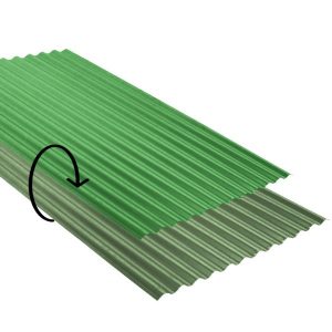 Ondulee laquee Ep. 0,60 Vert bornéo/Vert jaune