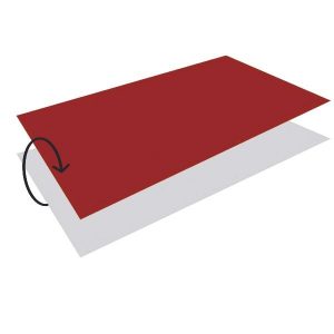 Plane laquee  Ep. 0,60  Rouge brun / Blanc