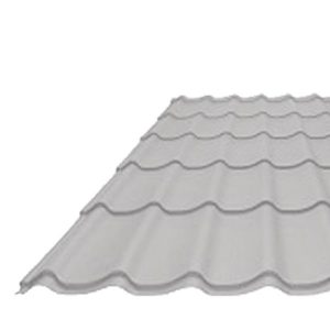 Tuile laquee Ep. 0,50 Blanc  / Rouge brun