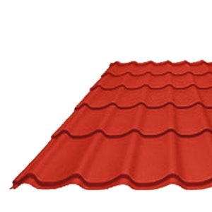 Tuile laquee Ep. 0,60  Rouge brun/ Blanc